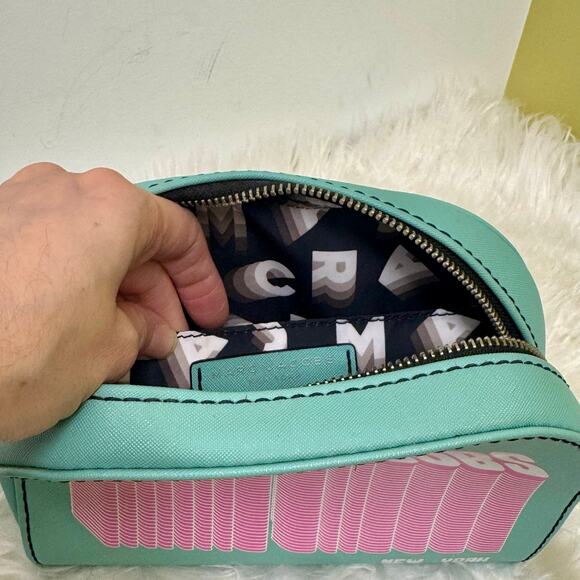 Marc Jacobs Playback Layers Logo Crossbody Purse Teal Pink 80s 90s Retro Barbie - Picture 14 of 16